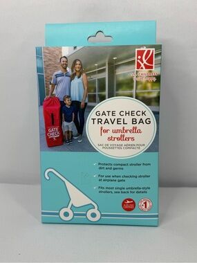 JL Childress Gate Check Travel Bag for Umbrella Strollers - Red